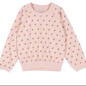 EMILE ET IDA pink floral sweatshirt size 2